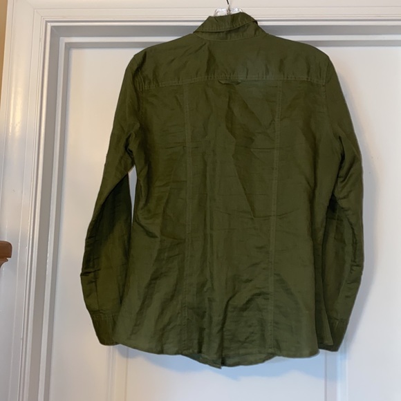 Max Studio Linen Blend Button Down - Picture 5 of 5